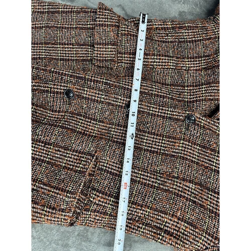 Scotch & Soda Brown Plaid Pea Coat - Picture 10 of 14